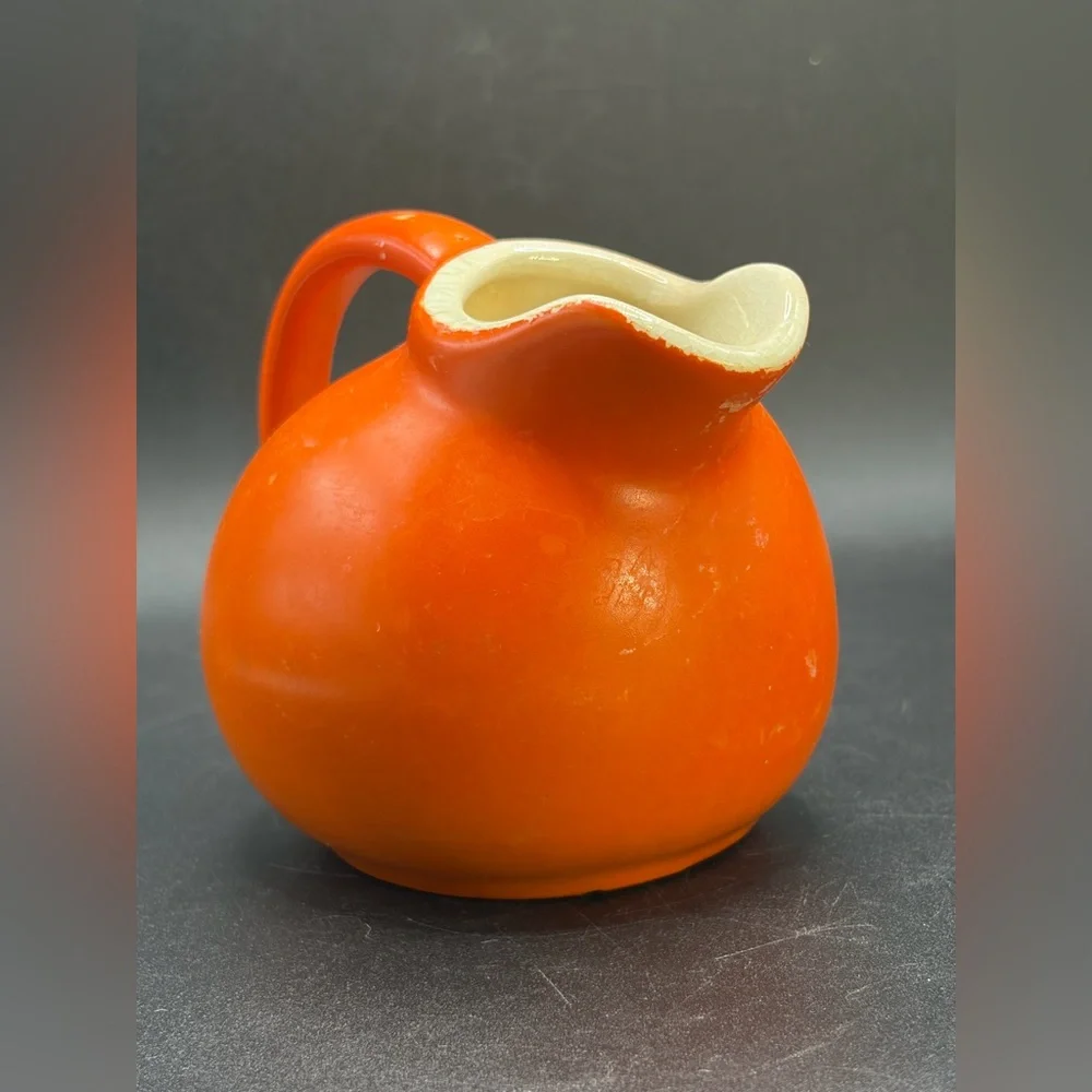 Vintage MCM Ceramic Mini Tilt Ball Pitcher Creamer Jug Pourer, Kitchenware